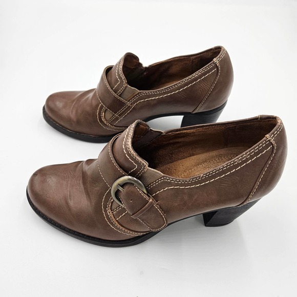 Natural Soul by Naturalizer Brown Carlo Oxford Faux Leather Bootie Size 6.5 - Picture 1 of 14